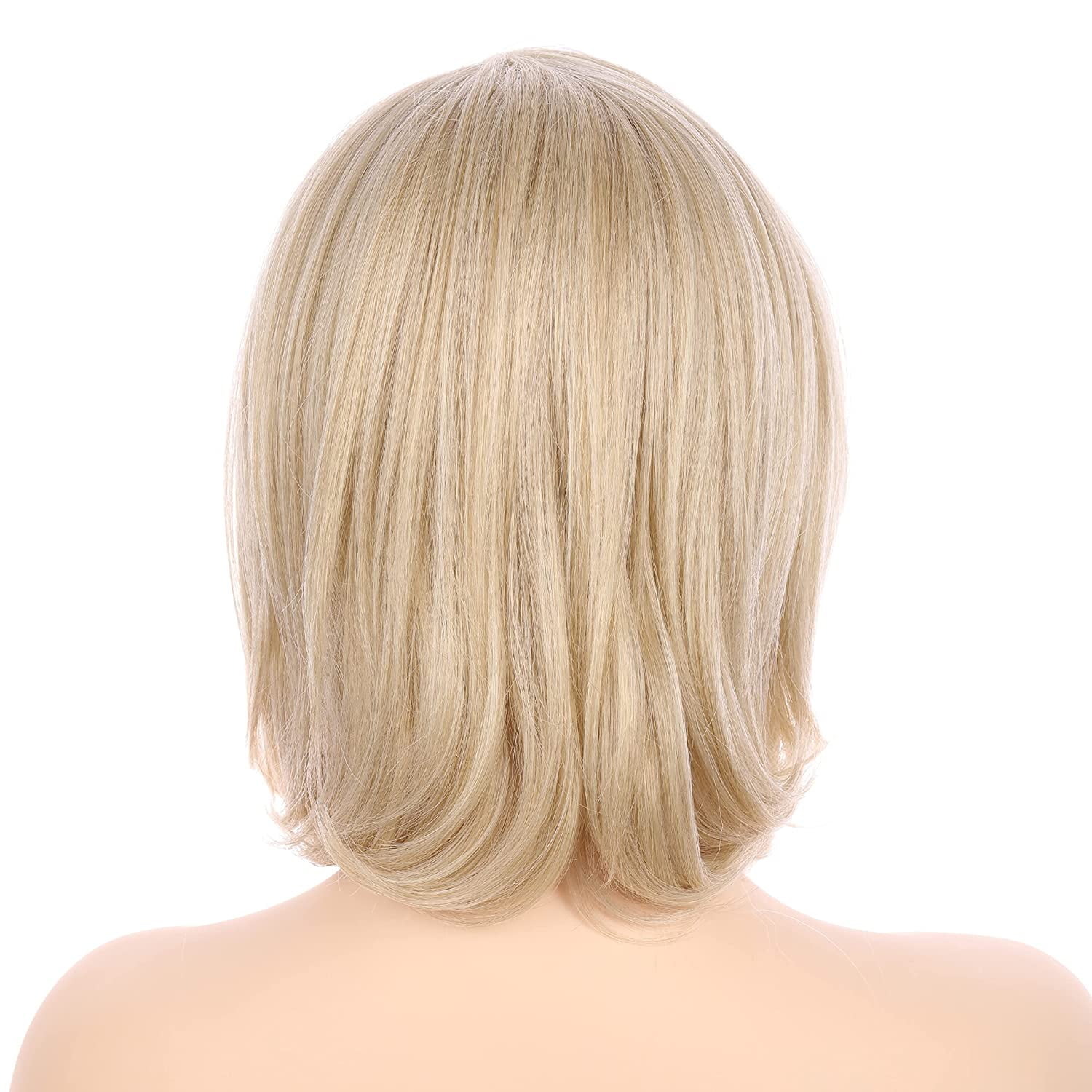 OneDor 9.5 Inch Size Part Lace Front Wig Relaxed Straight Bob Wig (Blonde) …