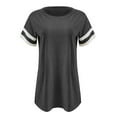 thumbnail image 5 of Mittory Women Summer Casual Shirts Short Sleeve Striped Tunic Tops Crew Neck Tee Tshirt Blouses, 5 of 5