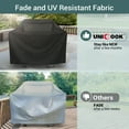 thumbnail image 4 of Unicook Gas Grill Cover 50 inch, Heavy Duty Waterproof BBQ Cover for Backyard Grills up to 48 inch Width, Tear and Fade Resistant, Black, 4 of 7