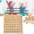 thumbnail image 2 of Juguetes de madera Cien Tablero 1-100 números consecutivos Montessori Cien Tablero de Madera Bandeja de Número Educativa Afortunado Sencillez, 2 of 5