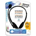 thumbnail image 2 of SoundJUNKIE - Stereo Computer Headphones with Microphone, Adjustable Headband, Black, 2 of 2