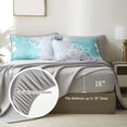thumbnail image 6 of Davulos Queen Comforter Set, 7 Pieces Bed in a Bag Queen, Flowers Printed Complete Bedding Set with Comforter, Flat Sheet, Fitted Sheet, Pillowcases and Pillow Shams, 6 of 9