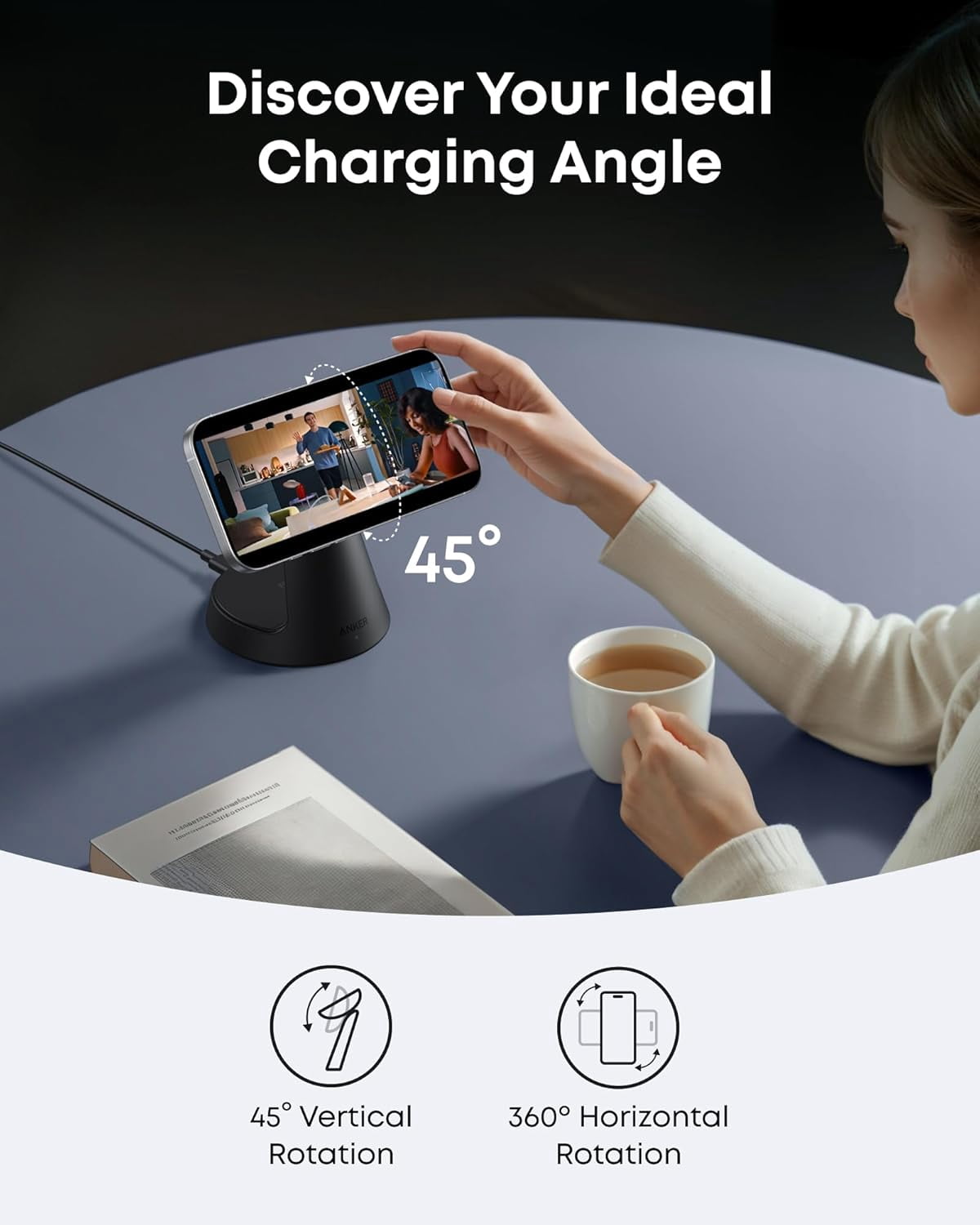 Anker MagSafe Charger Compatible, MagGo 3-in-1 Charging Station