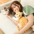 thumbnail image 4 of Peluche GUDVES, gato atigrado naranja, 30 cm, con forma de animal de peluche, 4 of 9
