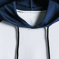 thumbnail image 5 of UVEASISHA Color Block Hoodie for Men Big and Tall Short Sleeve Cotton Drawstring Hooded T Shirt Summer Loose Casual Hoodies White XXXL, 5 of 6