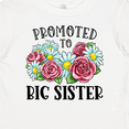 thumbnail image 4 of Inktastic Promoted to Big Sister with Flowers Girls Baby T-Shirt, 4 of 5