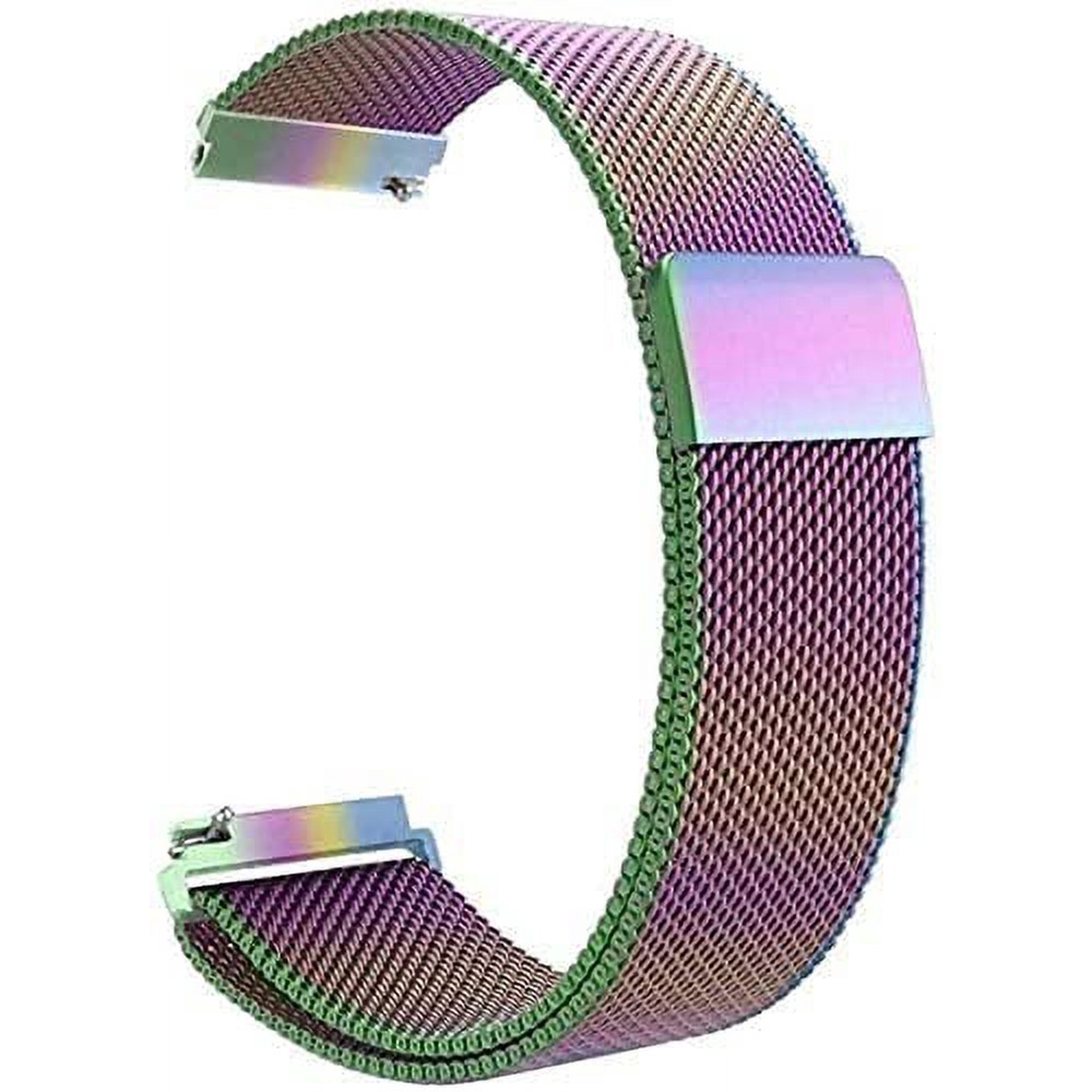 General Watch Band Metal mesh Watch Band Magnetic Absorption Loop Watch Band Universal 22mm Rose Pink