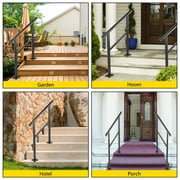VEVOR 2-3 Steps Outdoor Handrail Range from 0 to 50°, 165 LBS Load Handrail Outdoor Stairs Aluminum Stair Handrail 36x 35 Outdoor Stair Railing