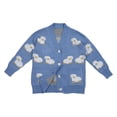 thumbnail image 2 of Womens Long Sleeves Open Front Cute Sheep Knitted Sweater Cardigan Coat Outwear with Pockets Button Down Knitwear for Ja, 2 of 8