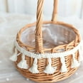 thumbnail image 6 of Clearance! Woven Storage Basket With Handles Wedding Flower Girl Baskets Wicker Laundry Basket Rustic Decorative Flower Basket, 6 of 8