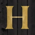 thumbnail image 2 of Harbick, N. 26x26 White Modern Wood Framed Museum Art Print Titled - Gold Alphabet H, 2 of 4