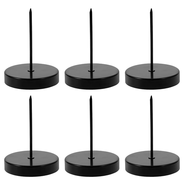 ColoMX Soporte de fijación para velas, plato de vela de pilar de Metal, portavelas de corona, 6 uds.