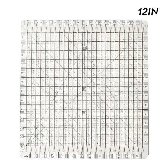 CCOCC 6/12inch Scale Slotted Quilting Ruler Acrylic Fabric Strip Cutting Sewing Patchwork Template Arts Crafts Supplies Tools