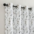 thumbnail image 2 of Isla Floral Printed Grommet Room Darkening Window Panel, Neutral, 52x84 Inches, 2 of 3