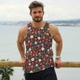 thumbnail image 6 of KLL Winter Holiday Christmas Print Men's Muscle Gym Workout Stringer Tank Tops Bodybuilding Fitness T-Shirts Tank Tops Men-Medium, 6 of 7