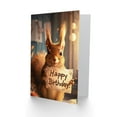 thumbnail image 2 of Birthday Card Cute Red Squirrel Holding Happy Birthday Sign For Son Daughter Girl Boy Kids Happy Card, 2 of 3