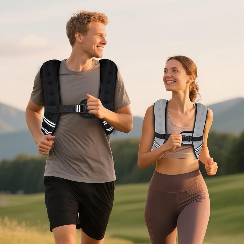 Weighted Vest for Women Men, 8lb/12lb/16lb/20lb/25lb/30lb Weighted Vest Woman Adjustable Weights for Walking, Strength Training, Running, Muscle Building