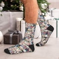 thumbnail image 7 of KLL Colorful Flowers Print Cool Socks Men's Women's Crew Socks Funny Crazy Novelty Stockings, 7 of 7