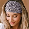 thumbnail image 2 of UJNDER Women Turban Hat With Bow Sequins Hair Bonnet Stylish Head Scarf Wrap Cover for Fashionable Ladies Grey, 2 of 4
