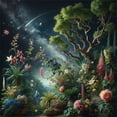 thumbnail image 5 of Ambesonne Aesthetic Duvet Cover Set, Exotic Forest of Twilight, Queen, Green Dark Night Blue, 5 of 5