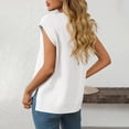 thumbnail image 4 of Timegard Womens Tank Top V Neck Cap Sleeve Comfy Loose Knit Tee Shirts Side Split Solid Color Summer, 4 of 7