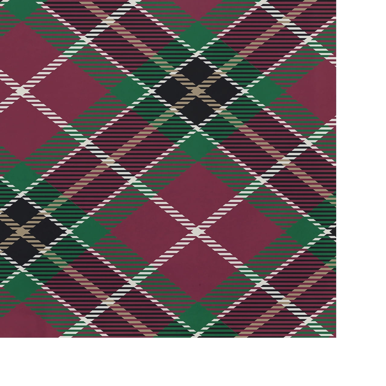 Simply Daisy Mad for Plaid 18 x 14 Inch Red Holiday Print Placemat (Set of 4)