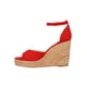 thumbnail image 3 of Sandalia De Plataforma Mujer Rojo Moda Casual Tipo Gamuza rojo 26 Incógnita 040D0A, 3 of 5