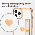 thumbnail image 3 of Designed for iPhone 14 Pro Case with Strap Luxury Love Heart Plating Gold Bumper Phone Cover Wristband Kickstand [Reinforced Corners] Shockproof Anti-Scratch Slim Case for Women-White, 3 of 9