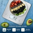 thumbnail image 3 of Bisonbody Balance de Cuisine Numérique avec Application Intelligente – Grande Balance de Cuisine avec Surface en Acier Inoxydable 201, Conversions de 5 Unités – Application de Balance de Cuisine Numérique pour Suivre les Informations Nutritionnelles, 3 of 7