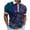 Navy, variant on Afuyipoi Casual T-Shirts Men,Turn Down Collar Zipper T-Shirt Short Sleeve Athleisure Tees Blue S