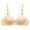 Beige, variant on Women's Satin Push Up Bra Wireless Padded No Underwire Bralettes Lace Plunge Bras Lightweight Strappy Daily Bra