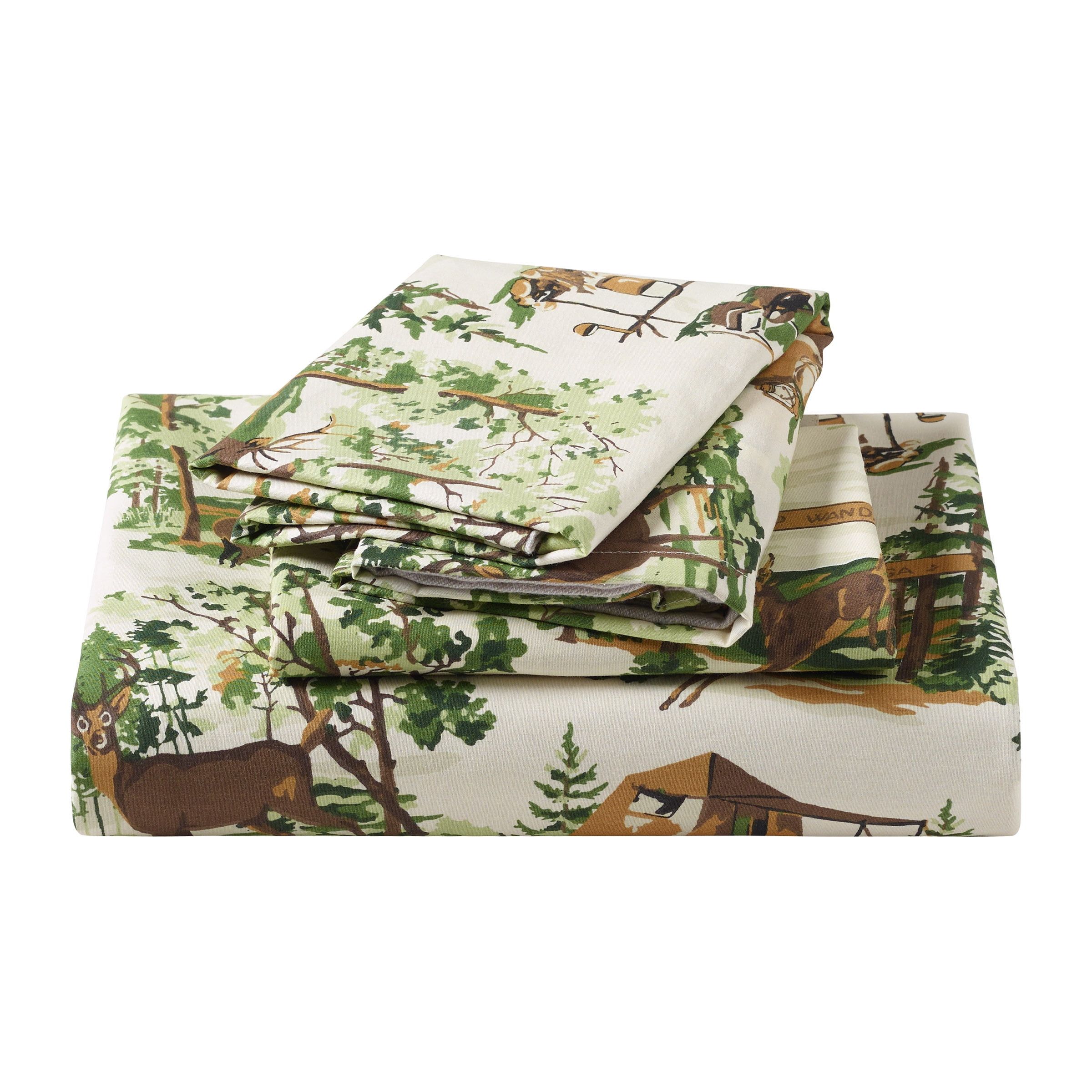 Makers Collective Cream Park Stripe 4-Piece Bedsheet set, Full