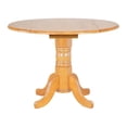 thumbnail image 1 of Sunset Trading Oak Selections Table à Manger Ronde Extensible en Bois de 42 Pouces en Chêne, 1 of 5