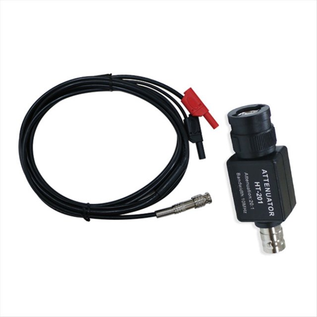 Kit de accesorios para osciloscopio HT30A+ HT201 con conector BNC, cables de prueba automáticos, sensor de encendido y atenuador de 10 MHz 20:1.
