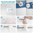 thumbnail image 4 of No Hook Shower Curtain, Blue Brown Ombre Coastal Shower Curtains for Bathroom with See Through Top Window, Sea Nautical Summer Beach Starfish Coral Waterproof & Washable Bath Curtain Long 72"x78", 4 of 9