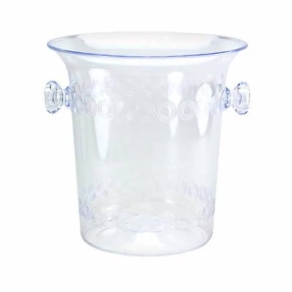 EcoQuality 4 Quart Clear Ice Bucket - Disposable Clear Plastic Bucket - Eco-friendly for Home, Office, Events, Wedding, Parties (1)