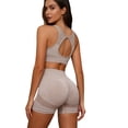 thumbnail image 2 of Two-Piece High-Waist Yoga Set For Women, Stretch Fitness Leggings, Gym Workout Ensemble, Waist-Cinching And Buttock-Lifting Sports Shorts, Suitable For Yoga, Fitness Training, Running And Cycling., 2 of 7