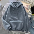thumbnail image 3 of WRKEKC Chandail à Capuchon pour Femmes avec Poche, Manches Longues, Col Rond, en Molleton, Chandail à Enfiler Décontracté, Coupe Ample, Haut pour Dames, 3 of 7