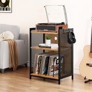 Udreamer Vinyl Record Player with Speakers,Vinyl Player Turntables for Vinyl Records, Vintage Bluetooth Turntable,Brown