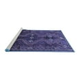 thumbnail image 2 of Ahgly Company Machine Washable Indoor Rectangle Persian Blue Traditional Area Rugs, 2' x 5', 2 of 4