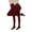 B-Burgundy, variant on 2/3/5PC Women Seamless Leggings Warm Opaque Tights Solid Colored Microfiber Footed Pantyhose C-Black