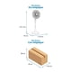 thumbnail image 4 of Ventilador Midea De Pedestal 3 Velocidades Negro, 4 of 4