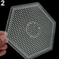 thumbnail image 3 of Essen Planche à Picots Ronde Carrée Hexagonale Transparente Grande pour Perles à Fusible Hama Jouet pour Enfants, 3 of 7