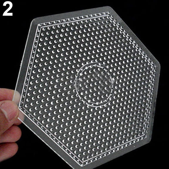 Essen Planche à Picots Ronde Carrée Hexagonale Transparente Grande pour Perles à Fusible Hama Jouet pour Enfants