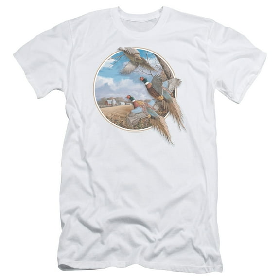 Wildlife - October Memories Pheasants - Slim Fit Short Sleeve Shirt - Large