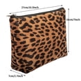 thumbnail image 2 of Set de bolsas de maquillaje AGBIADD con estampado de leopardo, 3 piezas, color marrón, 2 of 7