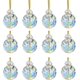 thumbnail image 1 of 12 bolas navideñas de cristal de 2,2 cm, mini bolas de prisma de colores AB, para decoración de árbol de Navidad, cristales colgantes para Navidad, bodas, fiestas y hogar (AB), 1 of 5
