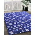 thumbnail image 2 of Ahgly Company Indoor Square Patterned Sky Blue Dress Blue Area Rugs, 7' Square, 2 of 6