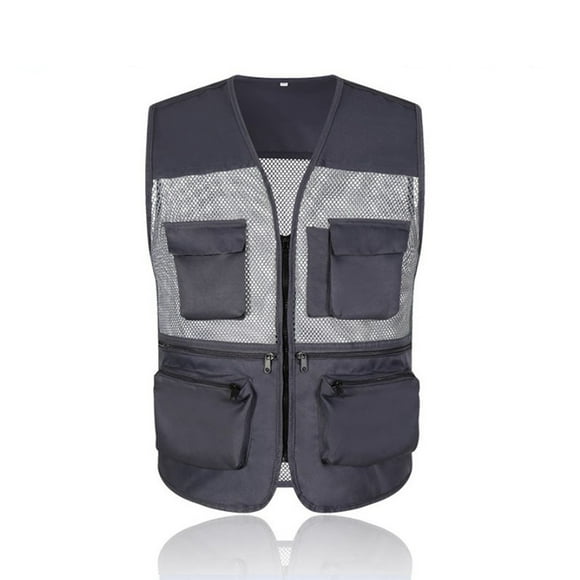 Soidarity NERIES chaqueta de pesca profesional ventilar múltiples tamaños multicolor cremallera chaleco accesorios camisas para hombres gris / l Type3 NO3 Soidarity OD003201-14