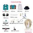 thumbnail image 3 of Peluca de disfraz de cosplay de aventurina de Star Rail para juego, disfraces de cosplay de aventurina, trajes de fiesta de carnaval, 3 of 5